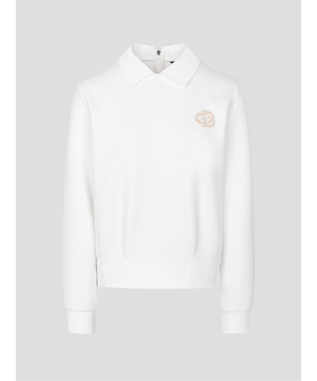 빈폴골프(BEANPOLE GOLF) 여성 우븐믹스 블루종핏 긴소매 티셔츠  아이보리