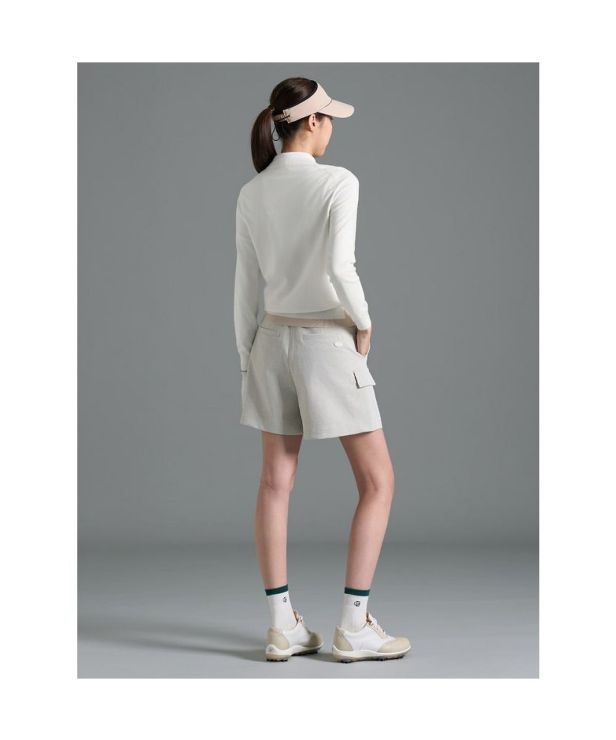 빈폴골프(BEANPOLE GOLF) 여성 라운드넥 긴소매 풀오버  아이보리