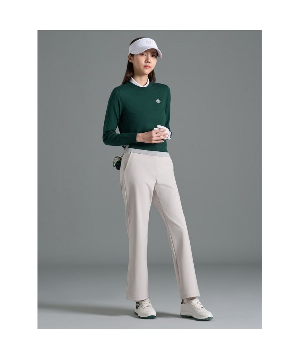 빈폴골프(BEANPOLE GOLF) 여성 라운드넥 긴소매 풀오버  그린