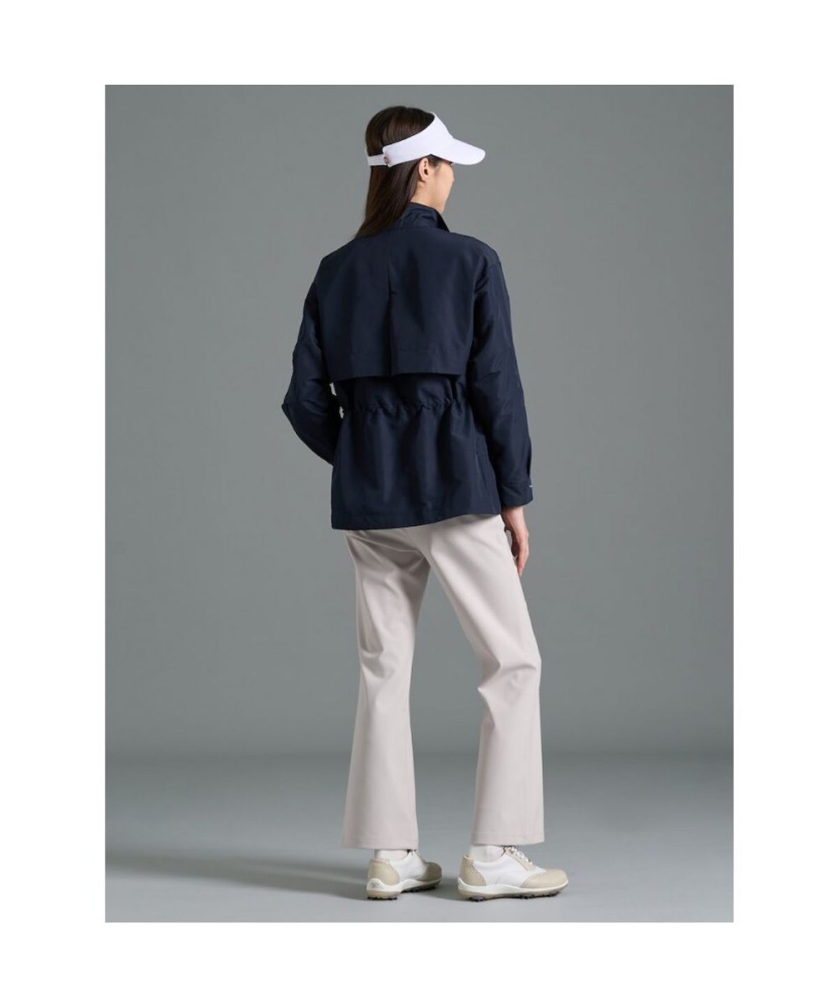 빈폴골프(BEANPOLE GOLF) 여성 하이넥 사파리 안감 점퍼  네이비