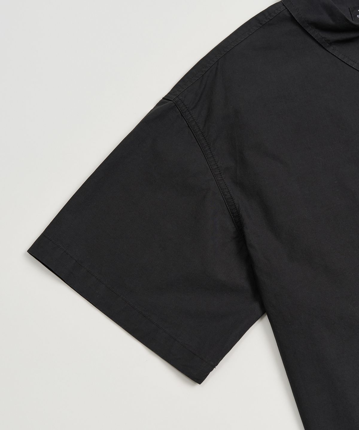 토피(TOFFEE) 포켓 코튼 하프 셔츠 (WASHED BLACK)