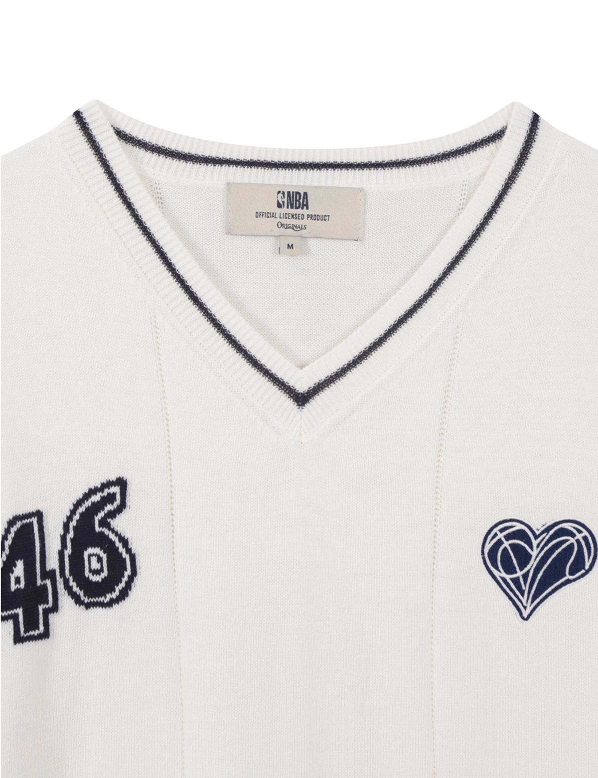 엔비에이(NBA) ORIGINALS46 반팔 니트 아이보리