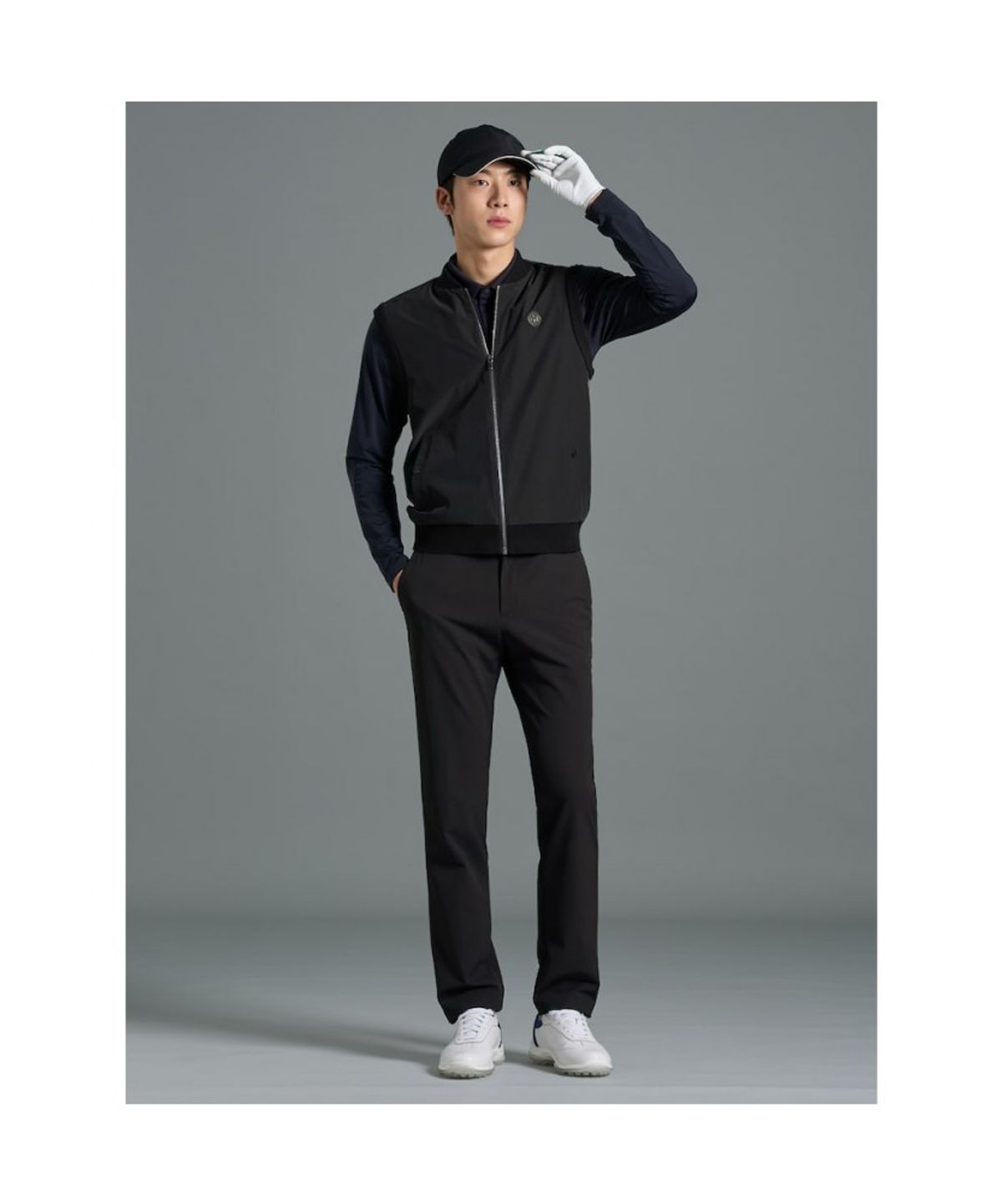 빈폴골프(BEANPOLE GOLF) [B_under] 남성 하이브리드 베스트  블랙