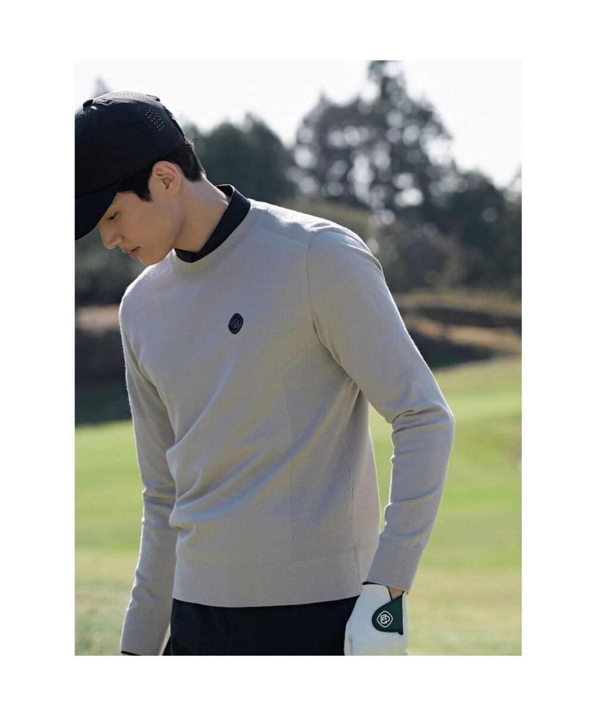 빈폴골프(BEANPOLE GOLF) [B_under] 남성 액션니트 칼라티셔츠  블랙