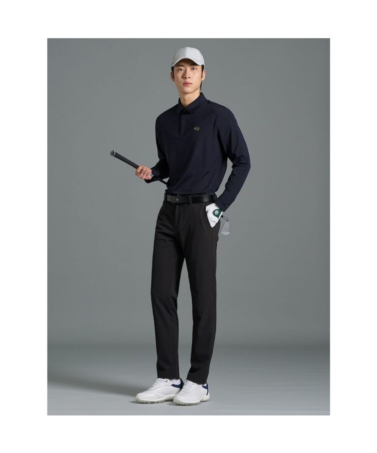 빈폴골프(BEANPOLE GOLF) [B_under] 남성 액션니트 칼라티셔츠  블랙