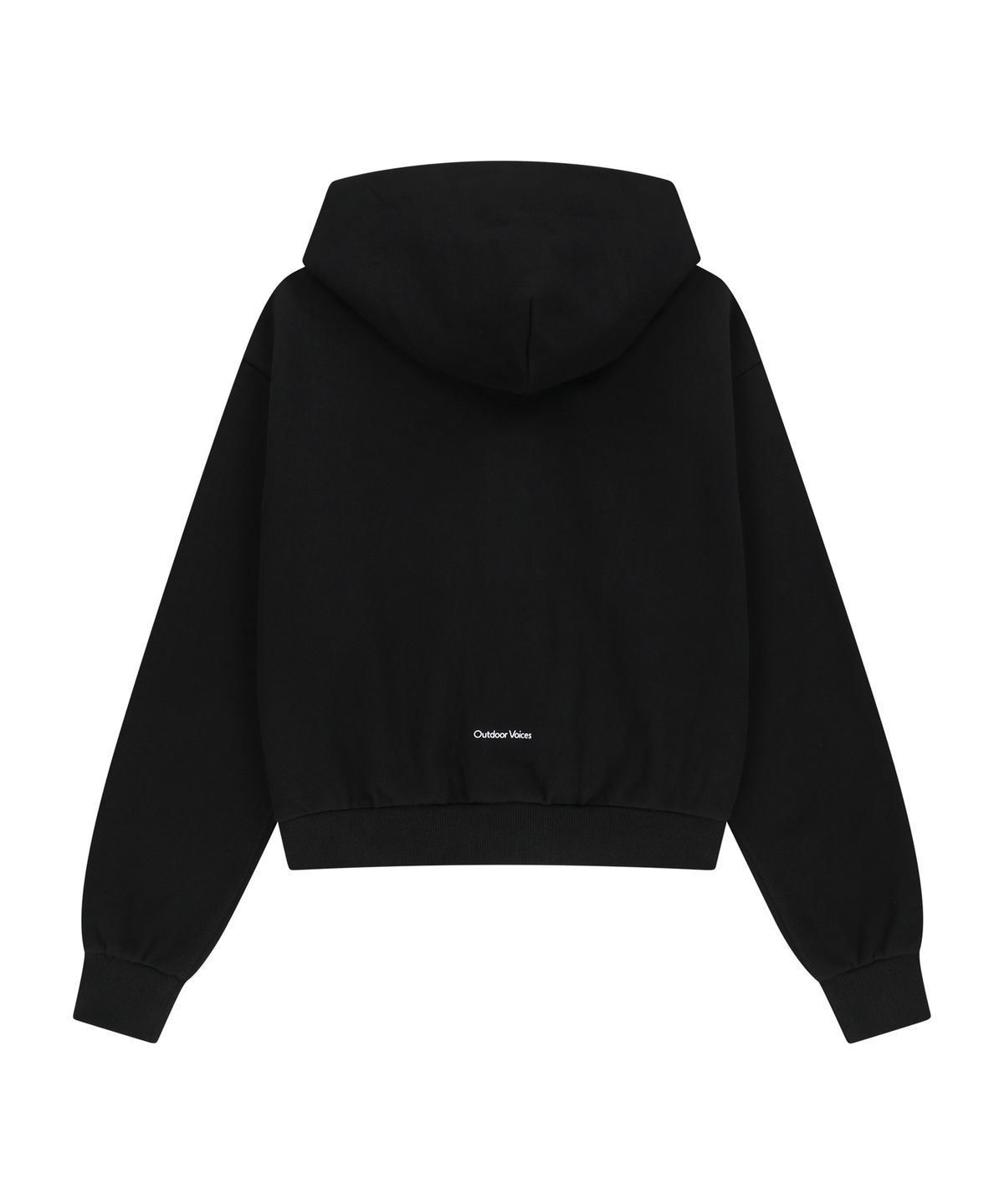 아웃도어 보이스(OUTDOOR VOICES) (W)OV LOGO CROP ZIP UP SWEAT HOODIE (BLACK)