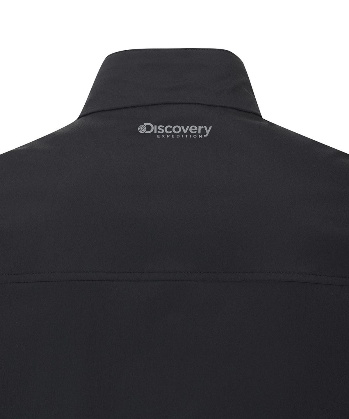 디스커버리 익스페디션(DISCOVERY EXPEDITION) 유니 프레시벤트 경량 우븐 트레이닝 반팔 하이넥 아노락 (BLACK)