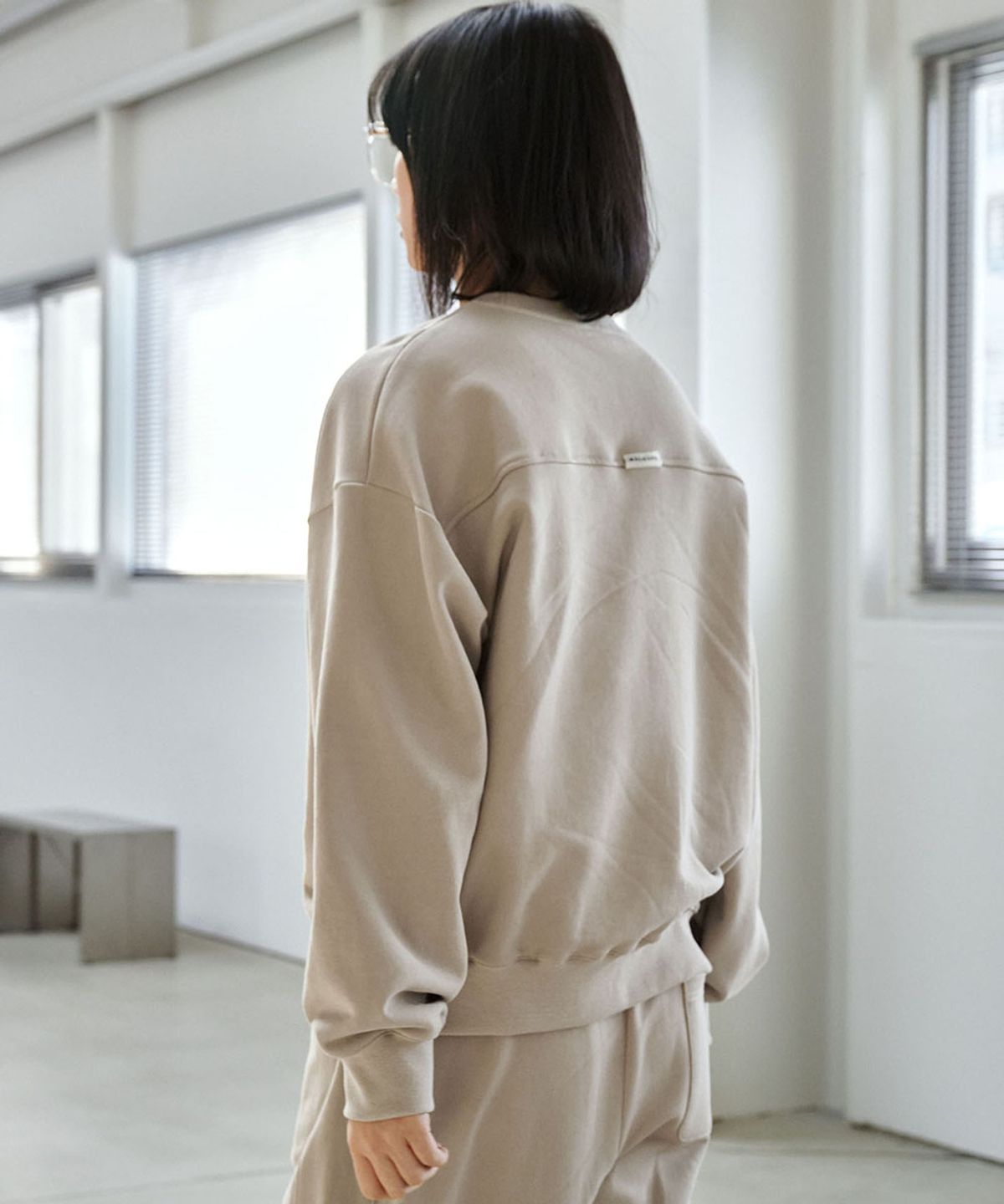 마롭(MALOUPE) 5309 피그먼트 스웻티셔츠 (베이지)