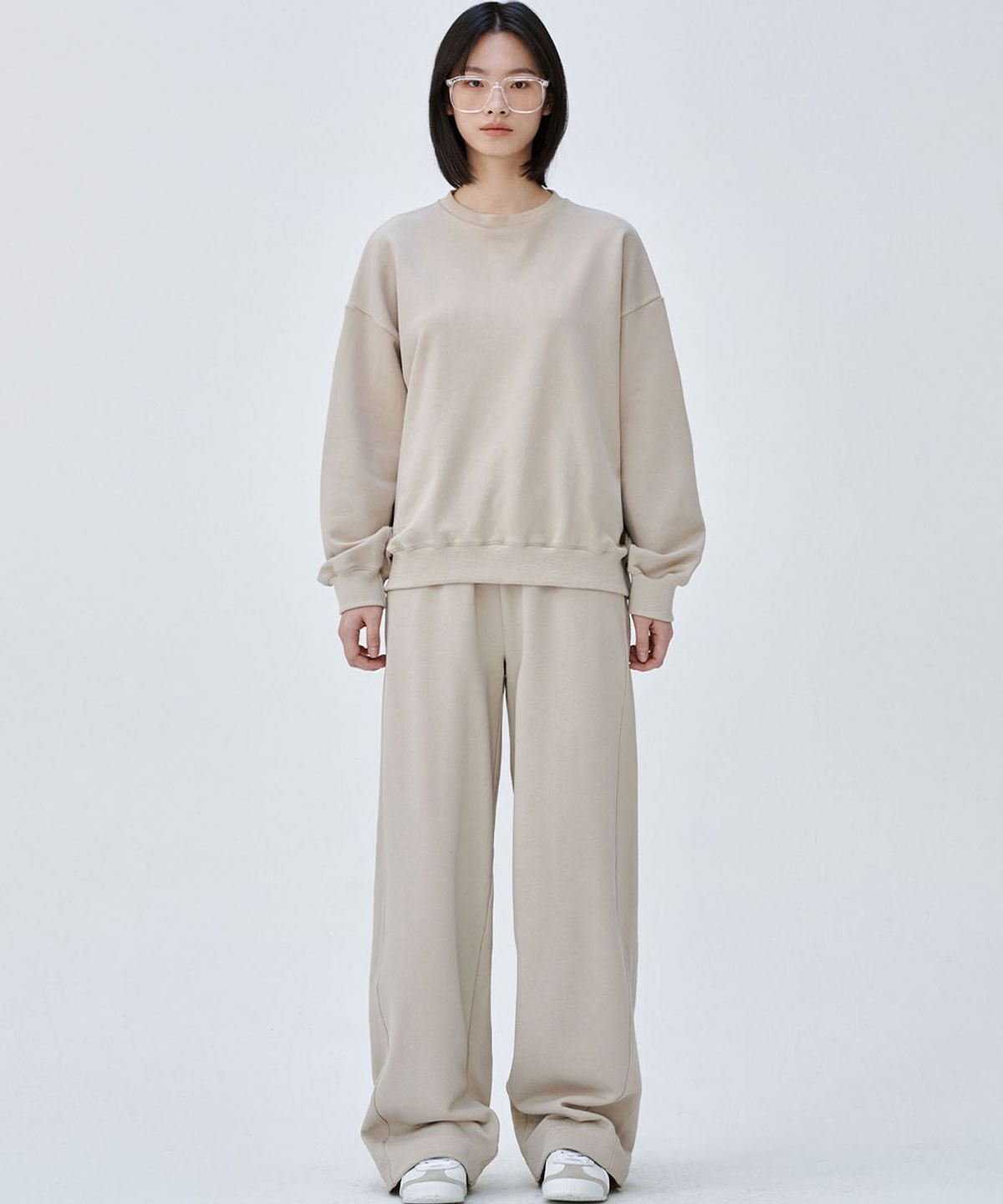 마롭(MALOUPE) 5309 피그먼트 스웻티셔츠 (베이지)