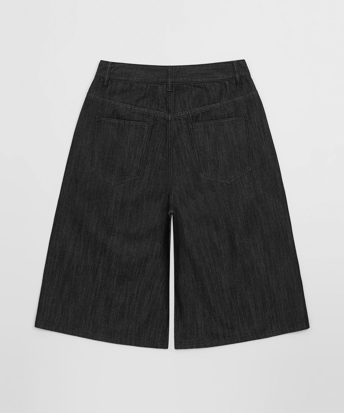 토피(TOFFEE) 원턱 로우 버뮤다 팬츠 (BLACK)