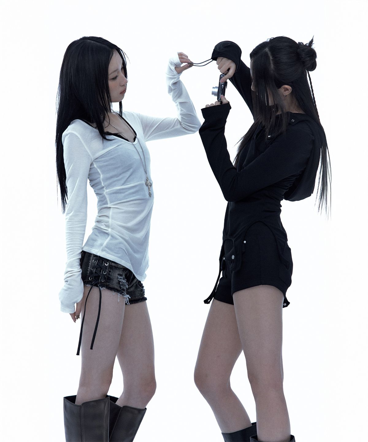 러프넥(ROUGHNECK) 레이스업 사이드 워시드 숏 팬츠