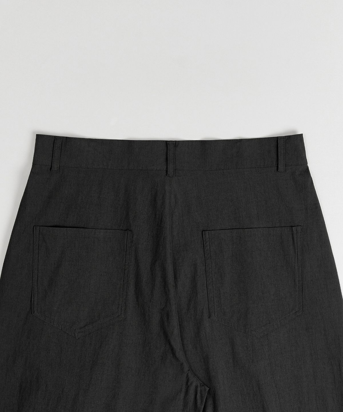 엑스컨테이너(EXCONTAINER) [여름용] 나일론 이지 턱 와이드 팬츠 (BLACK)