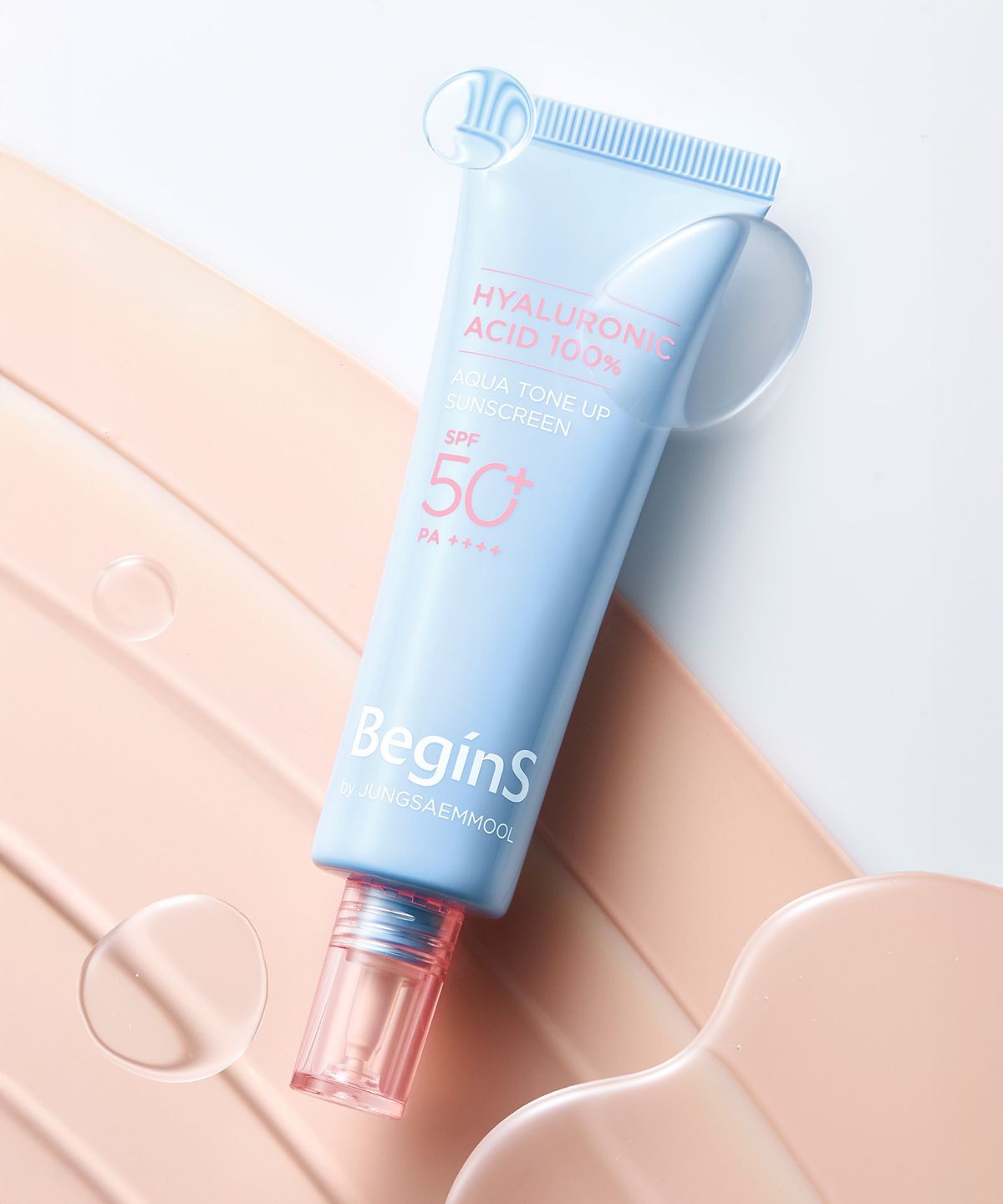 비긴스 바이 정샘물(BEGINS) [2SET] 블루 캐모마일 히알루론산 수분/퍼플 톤업 선크림 50ml 2개 (선크림 3종 KIT: 수분톤업+퍼플톤업+수분선크림 5ml 증정)