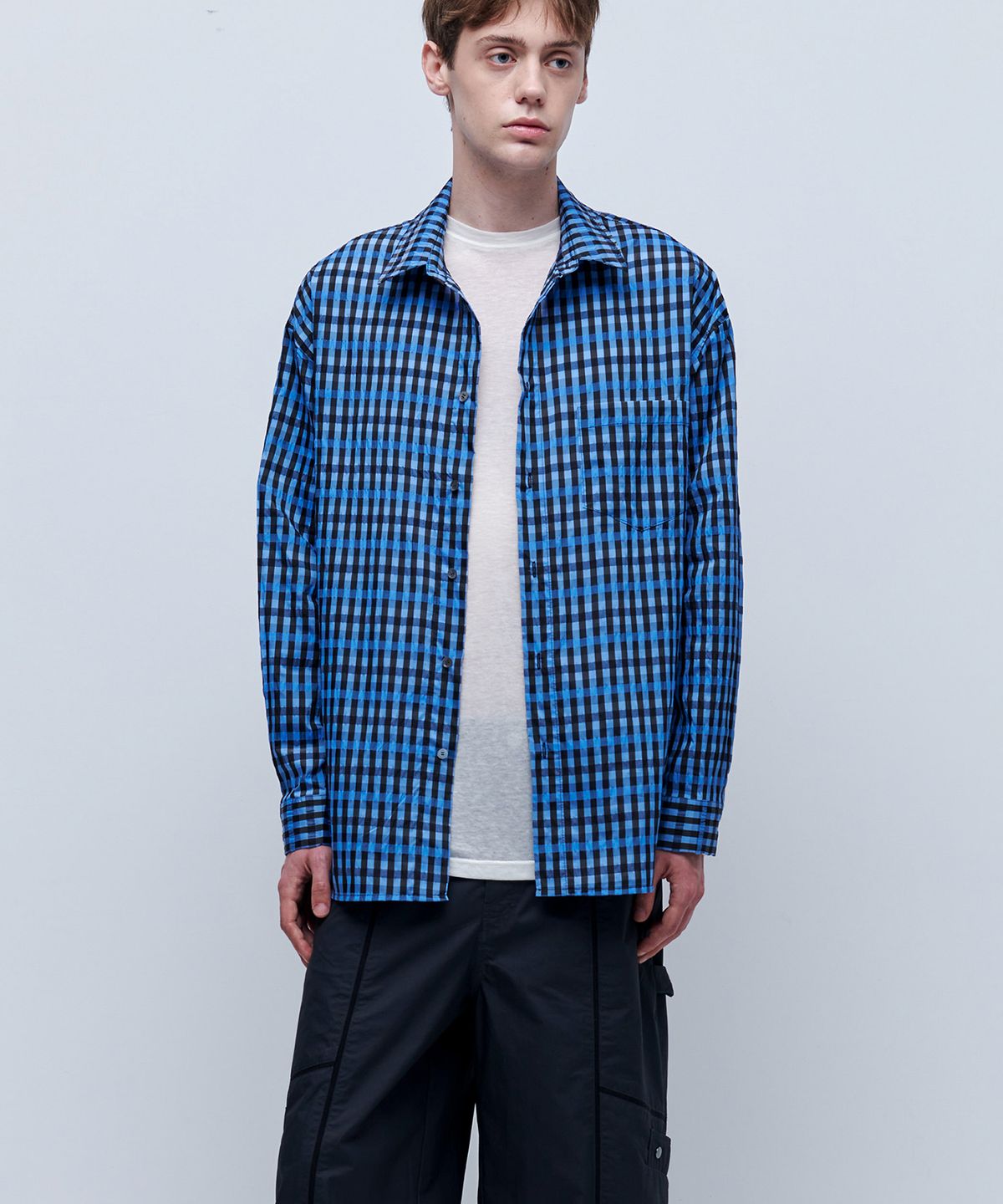 애니타임로릭(ANYTIME LOREAK) IRIS SHIRT - DEEPBLUE