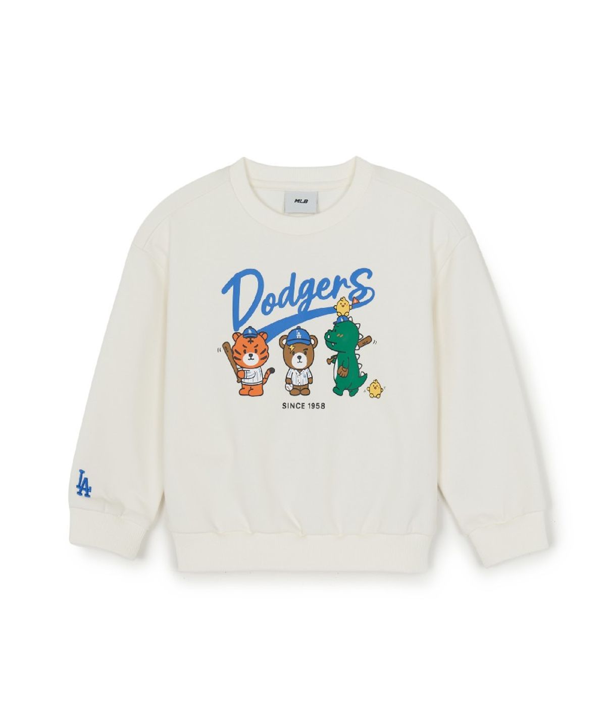 엠엘비 키즈(MLB KIDS) 메가베어 프렌즈 아트웍 맨투맨 세트 LA (Ivory)