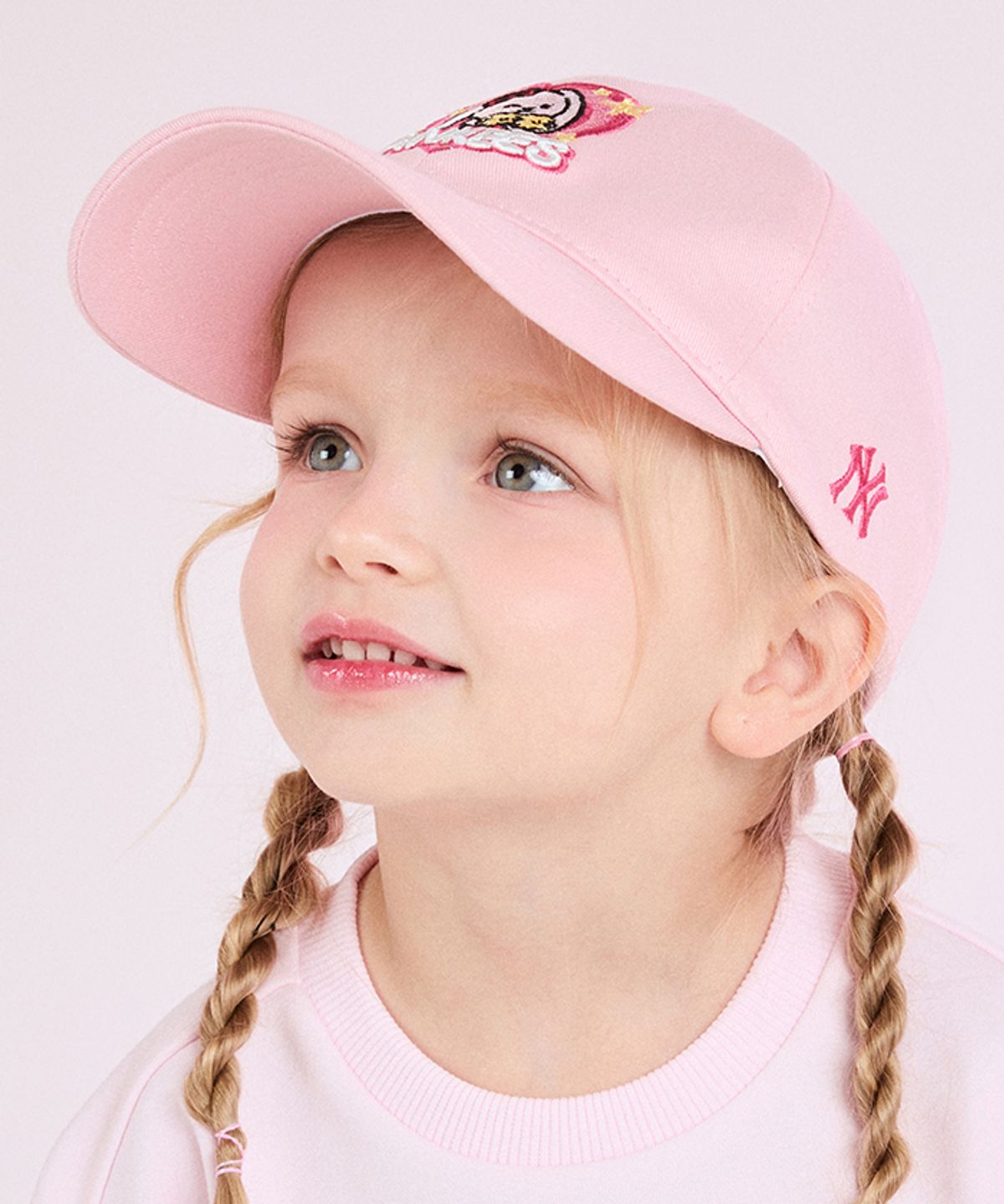 엠엘비 키즈(MLB KIDS) 메가베어프렌즈 여아 하트 볼캡 NY (L.Pink)