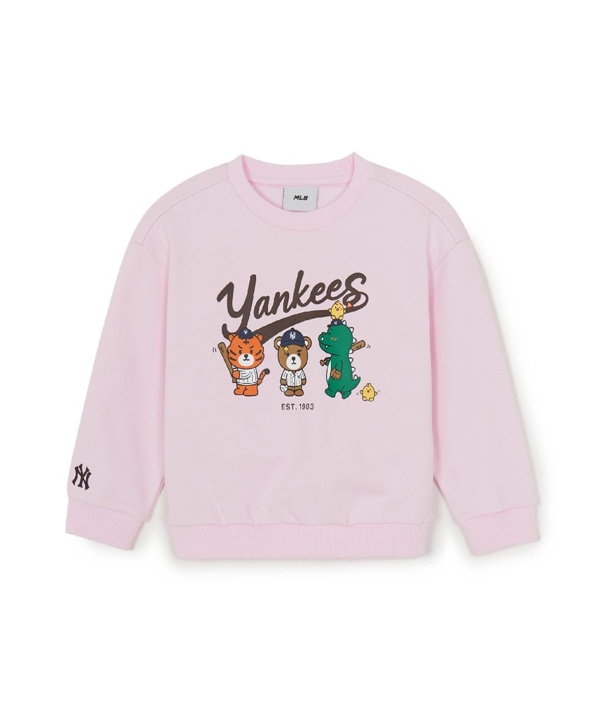 엠엘비 키즈(MLB KIDS) 메가베어 프렌즈 아트웍 맨투맨 세트 NY (L.Pink)
