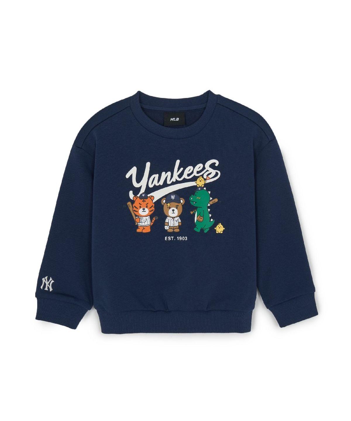 엠엘비 키즈(MLB KIDS) 메가베어 프렌즈 아트웍 맨투맨 세트 NY (Navy)
