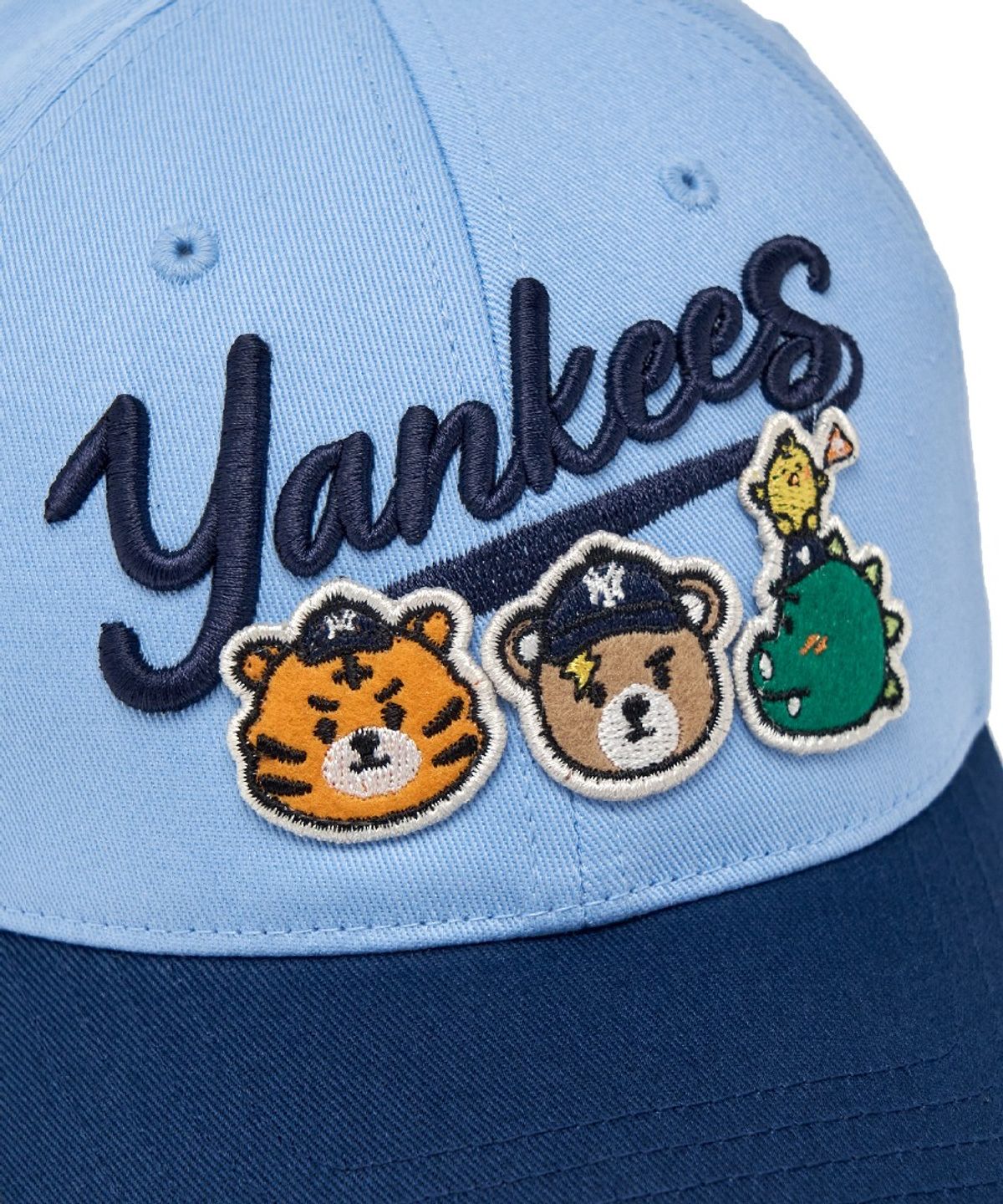 엠엘비 키즈(MLB KIDS) 메가베어 프렌즈 배색 볼캡 NY (Navy)