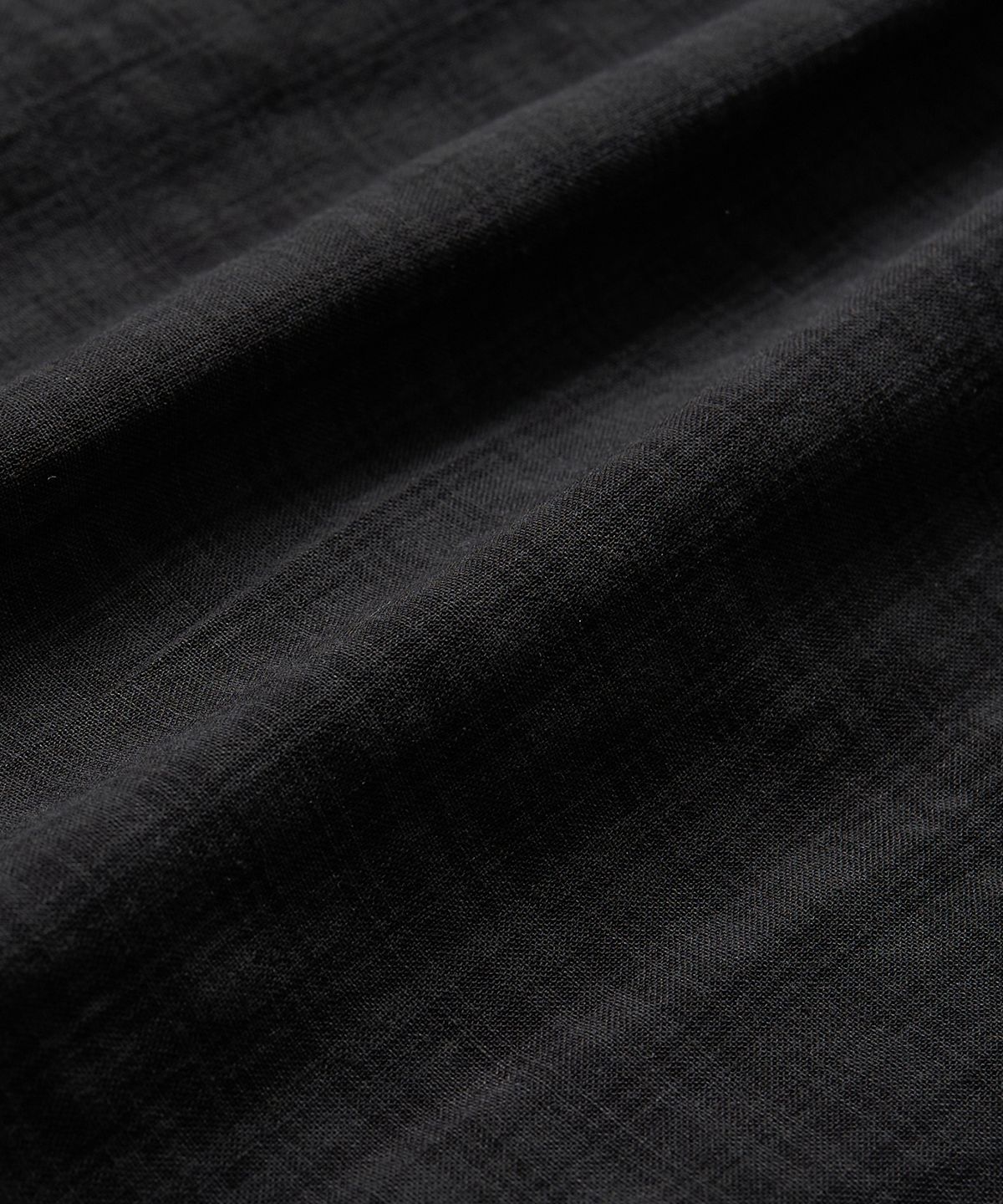 엑스컨테이너(EXCONTAINER) [여름용] 뮤티드 체크 세미 크롭 셔츠 (BLACK)