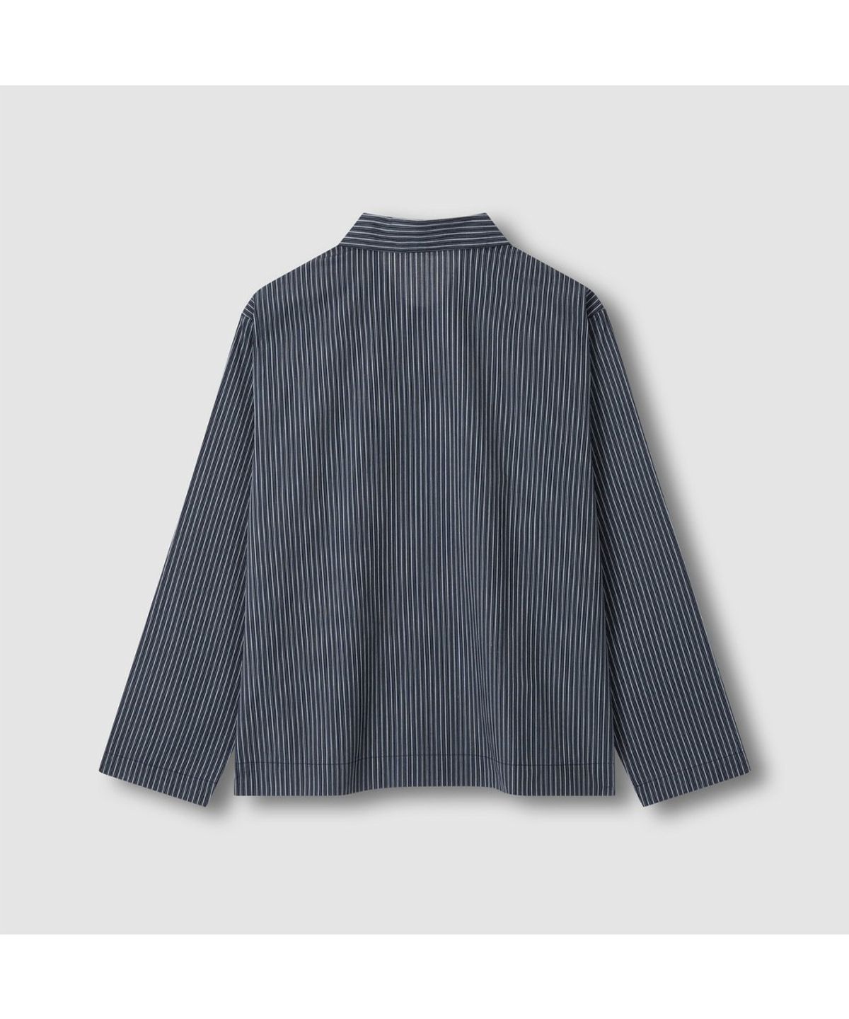 자주(JAJU) [공용] 60수 코튼 긴팔 라운지 셔츠 [S-XL]_다크 네이비