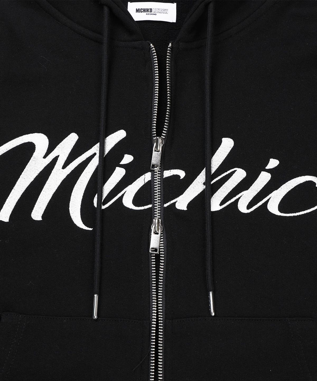 미치코런던 코시노(MICHIKO LONDON KOSHINO) 미치코 후디 집업 블랙