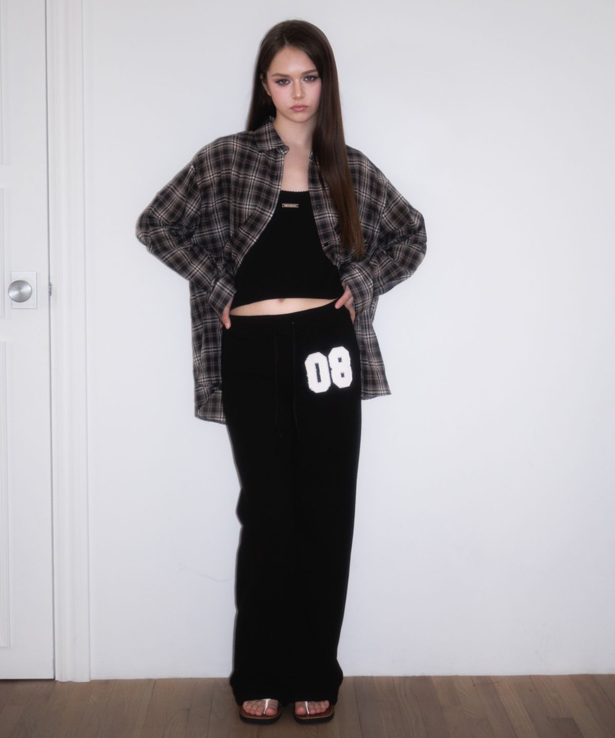 로제프란츠(ROSEFRANTZ) See-through Check Overfit Shirt [Black]