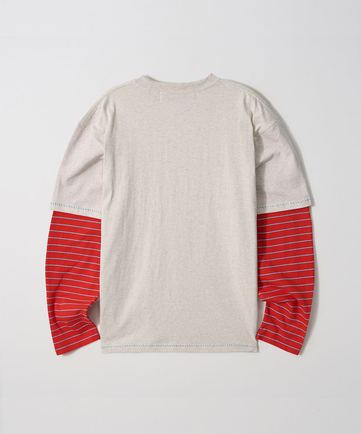 가먼츠팹(GARMENTS FAB) Stripe Layered Longsleeve (OATMEAL)