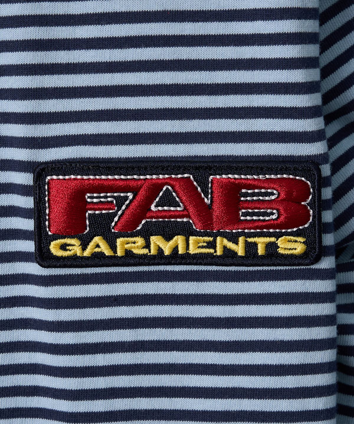 가먼츠팹(GARMENTS FAB) Wappen Stripe Half-Zip Longsleeve (NAVY)
