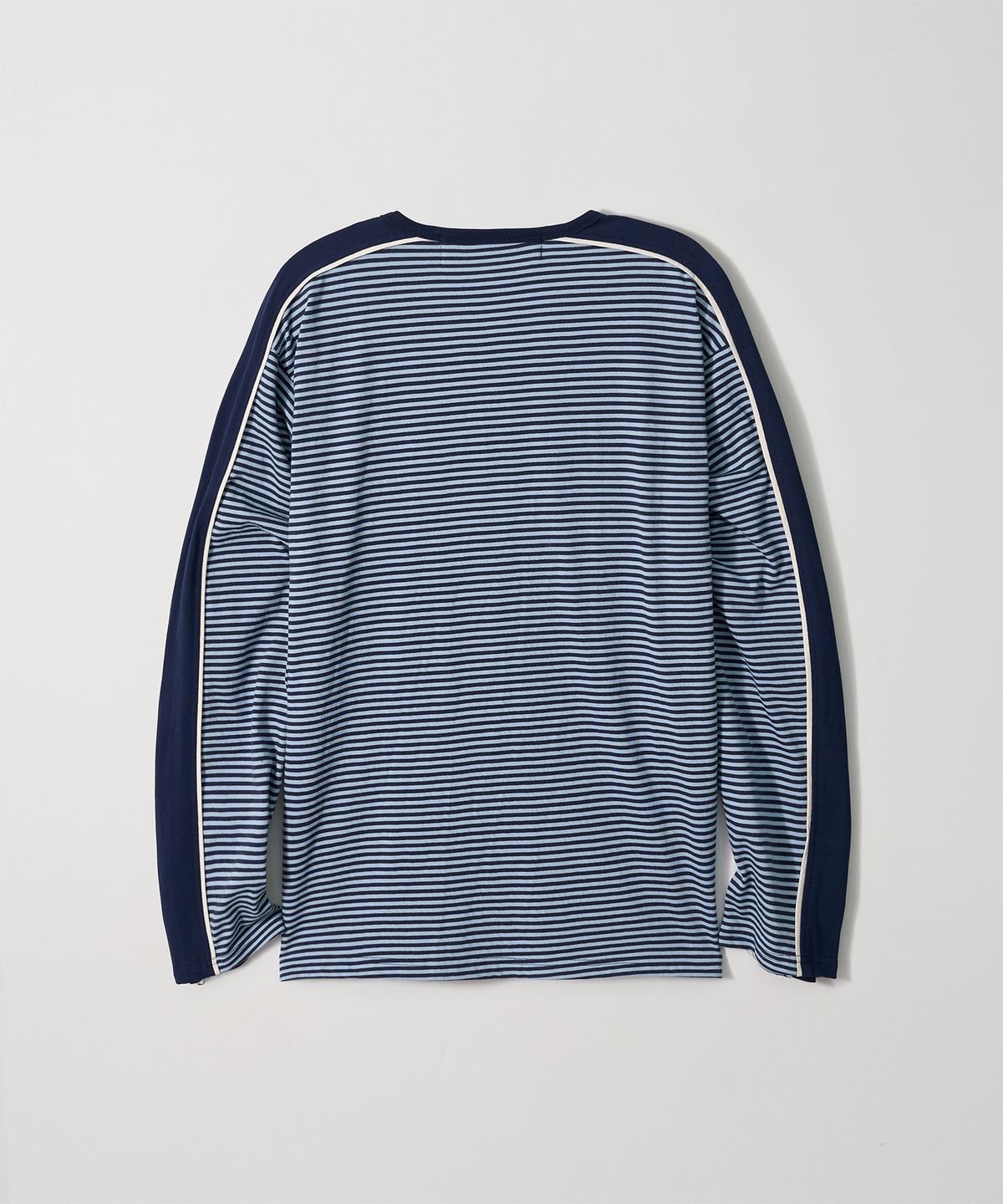 가먼츠팹(GARMENTS FAB) Wappen Stripe Half-Zip Longsleeve (NAVY)