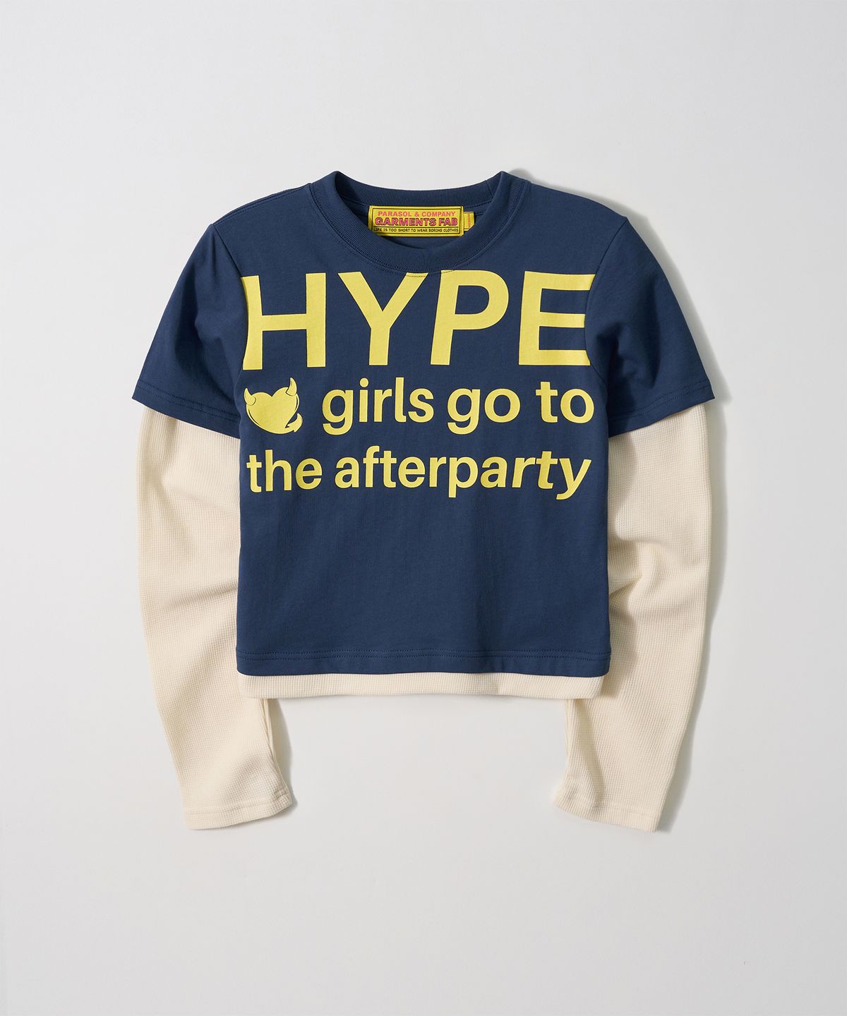 가먼츠팹(GARMENTS FAB) Hype People Waffle Layered Longsleeve (NAVY)