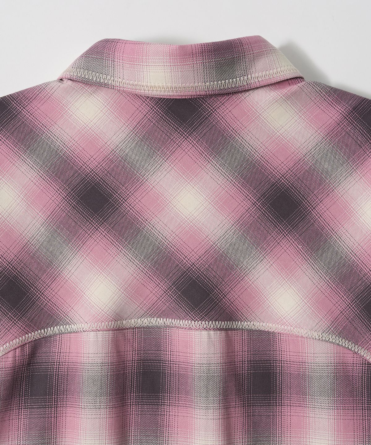 가먼츠팹(GARMENTS FAB) Zig-Zag Stitch Check shirts (PINK)