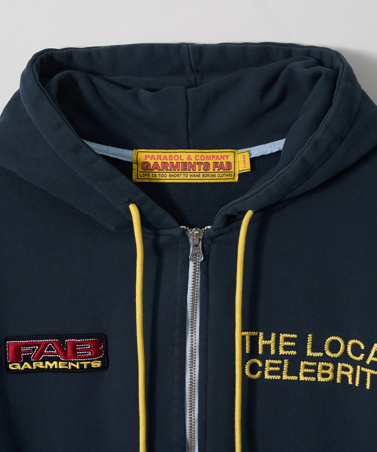 가먼츠팹(GARMENTS FAB) The Local Celebrity Hoodie Zip-up (NAVY)