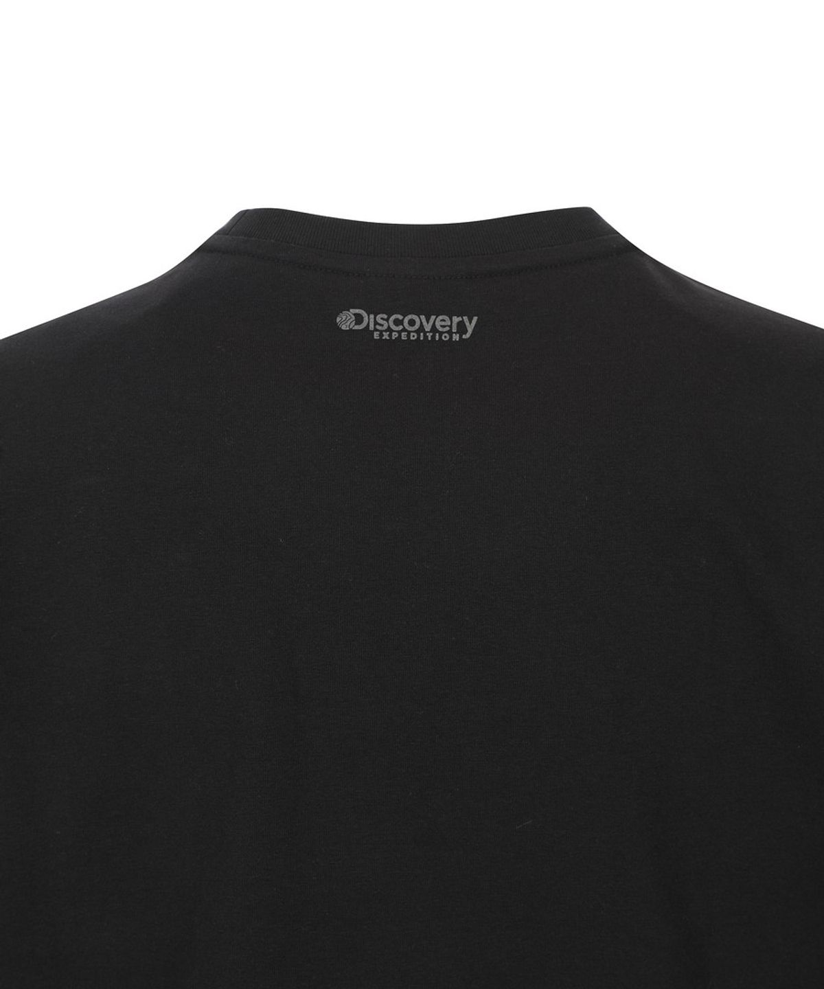 디스커버리 익스페디션(DISCOVERY EXPEDITION) 여성 레터링 세미오버핏 반팔티셔츠 (BLACK)