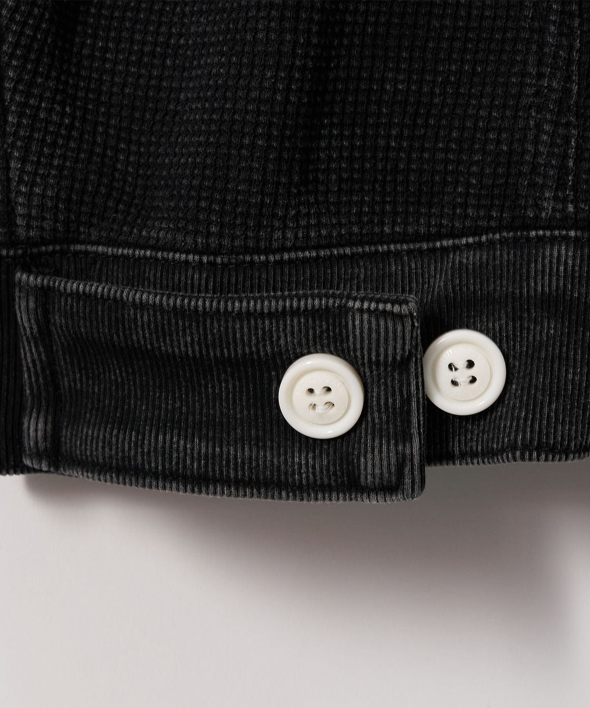 가먼츠팹(GARMENTS FAB) Washed Waffle Jacket (BLACK)
