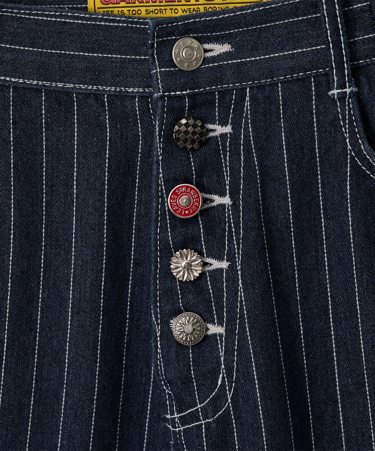 가먼츠팹(GARMENTS FAB) Pin Stripe Denim Pants (BLUE)