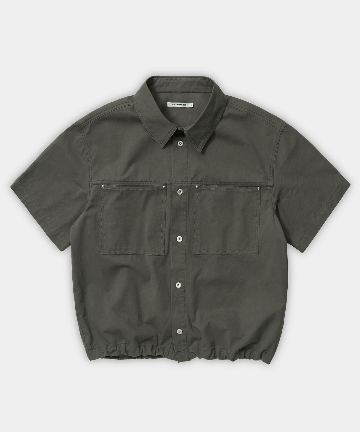 엑스컨테이너(EXCONTAINER) 유틸리티 하프 셔츠 자켓 (CHARCOAL)