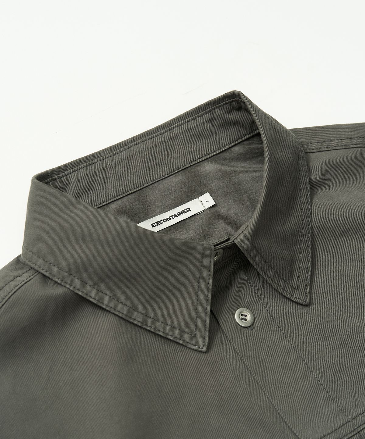 엑스컨테이너(EXCONTAINER) 유틸리티 하프 셔츠 자켓 (CHARCOAL)