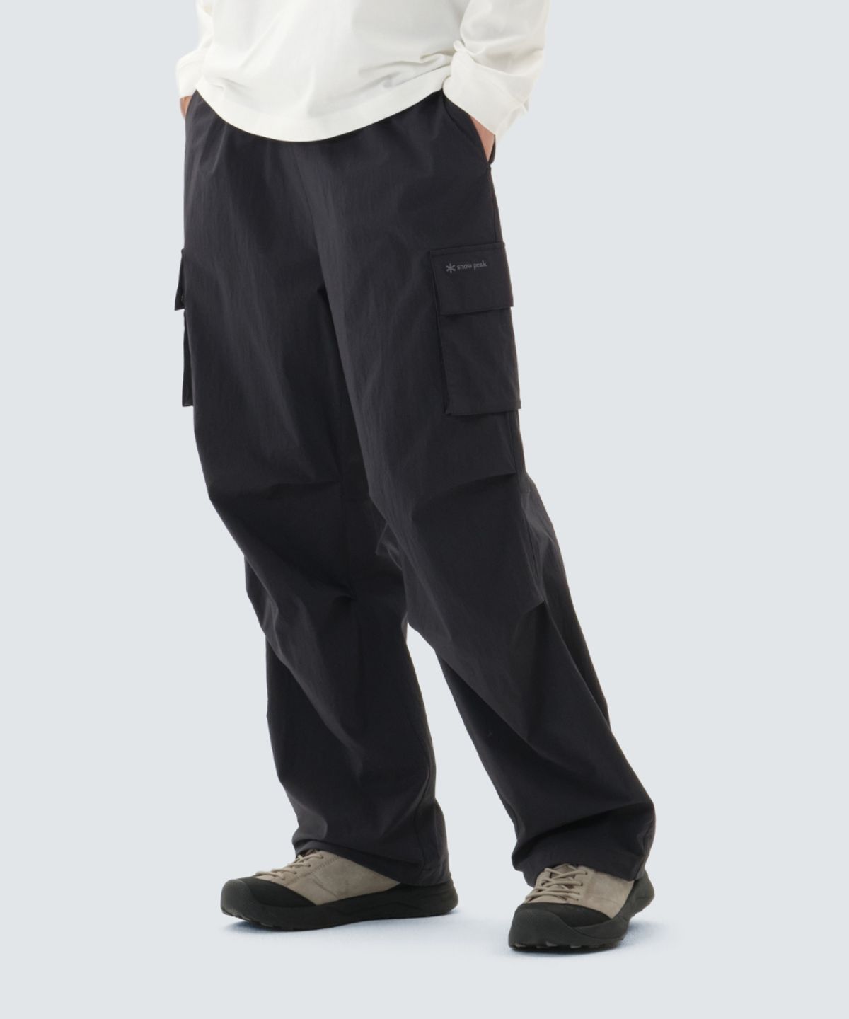 스노우피크 어패럴(SNOWPEAK APPAREL) 루트 스트링 와이드 팬츠 (S26MURPT64) Dark Navy