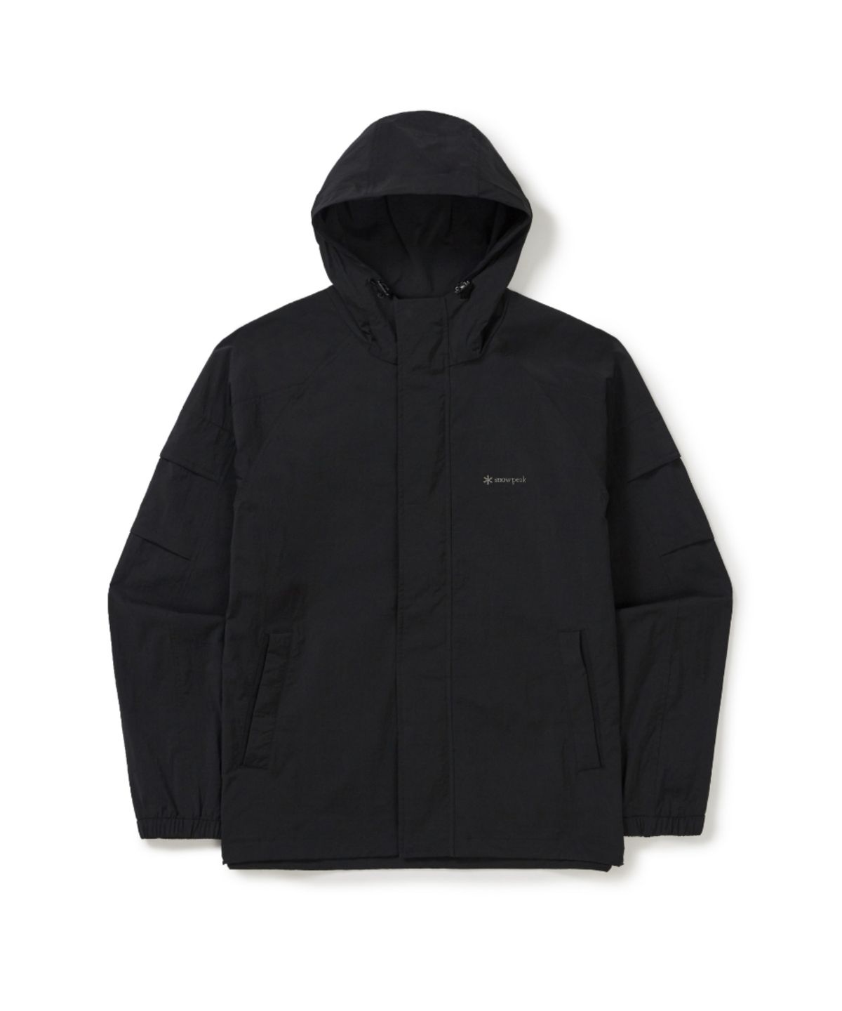 스노우피크 어패럴(SNOWPEAK APPAREL) 루트 소매 포켓 바람막이 (S26MMRWB62) Black