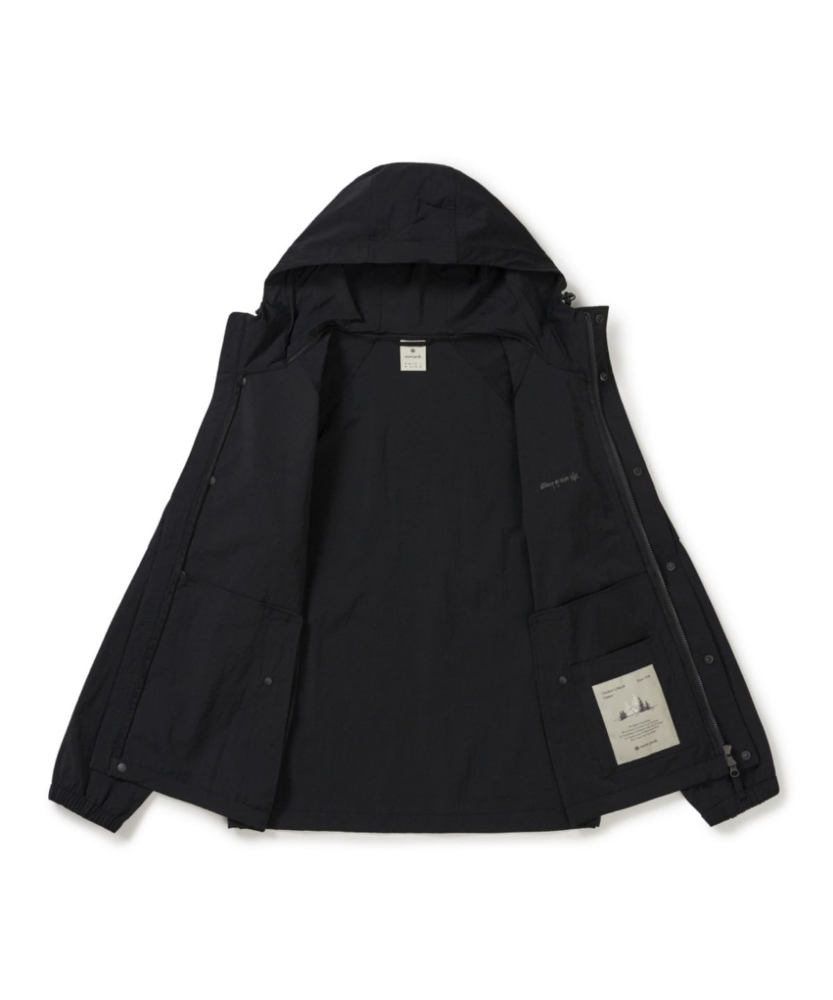 스노우피크 어패럴(SNOWPEAK APPAREL) 루트 소매 포켓 바람막이 (S26MMRWB62) Black