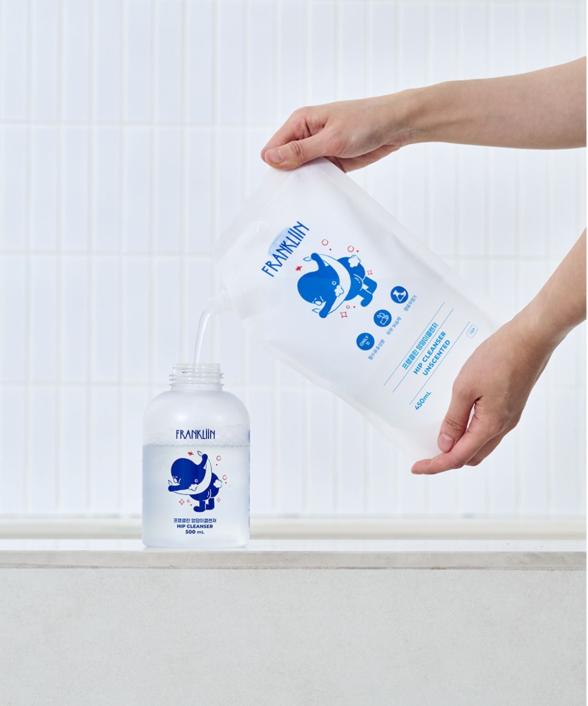 프랭클린(FRANKLIIN) 엉덩이클렌저 리필 450ml 거품형