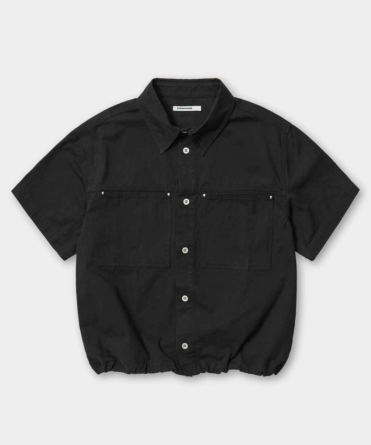 엑스컨테이너(EXCONTAINER) 유틸리티 하프 셔츠 자켓 (BLACK)