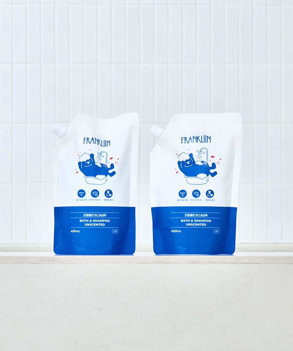 프랭클린(FRANKLIIN) 바스앤샴푸 리필 450ml 신생아 아기 바디워시