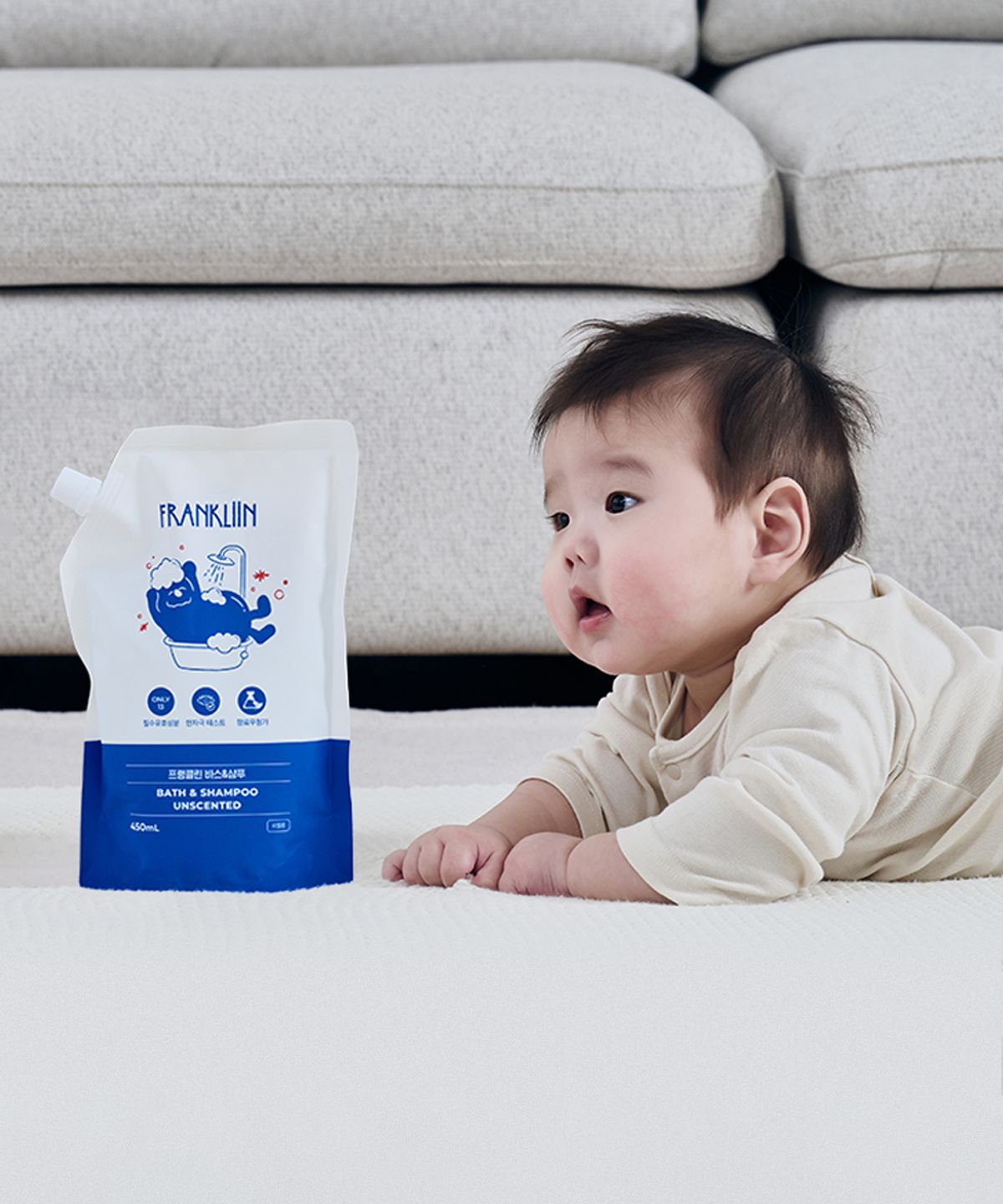 프랭클린(FRANKLIIN) 바스앤샴푸 리필 450ml 신생아 아기 바디워시