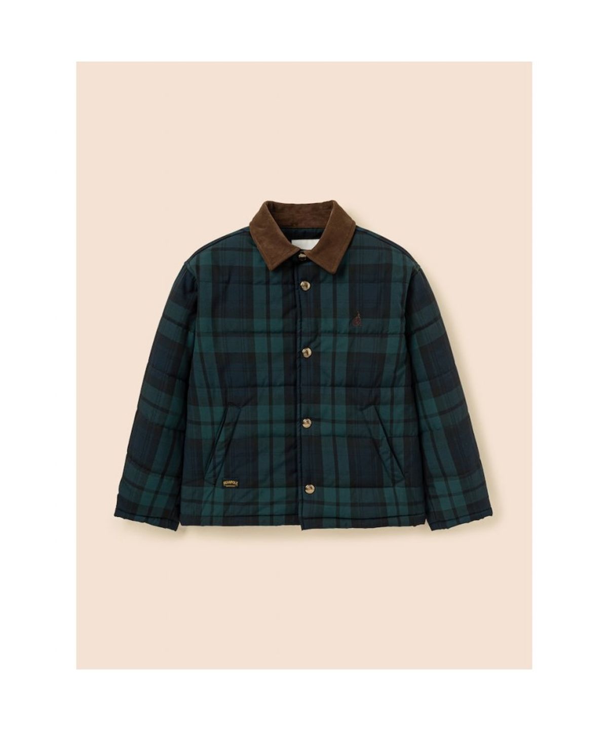 빈폴 키즈(BEANPOLE KIDS) 클래식 체크 패딩 점퍼  그린 (BI6138U03M)