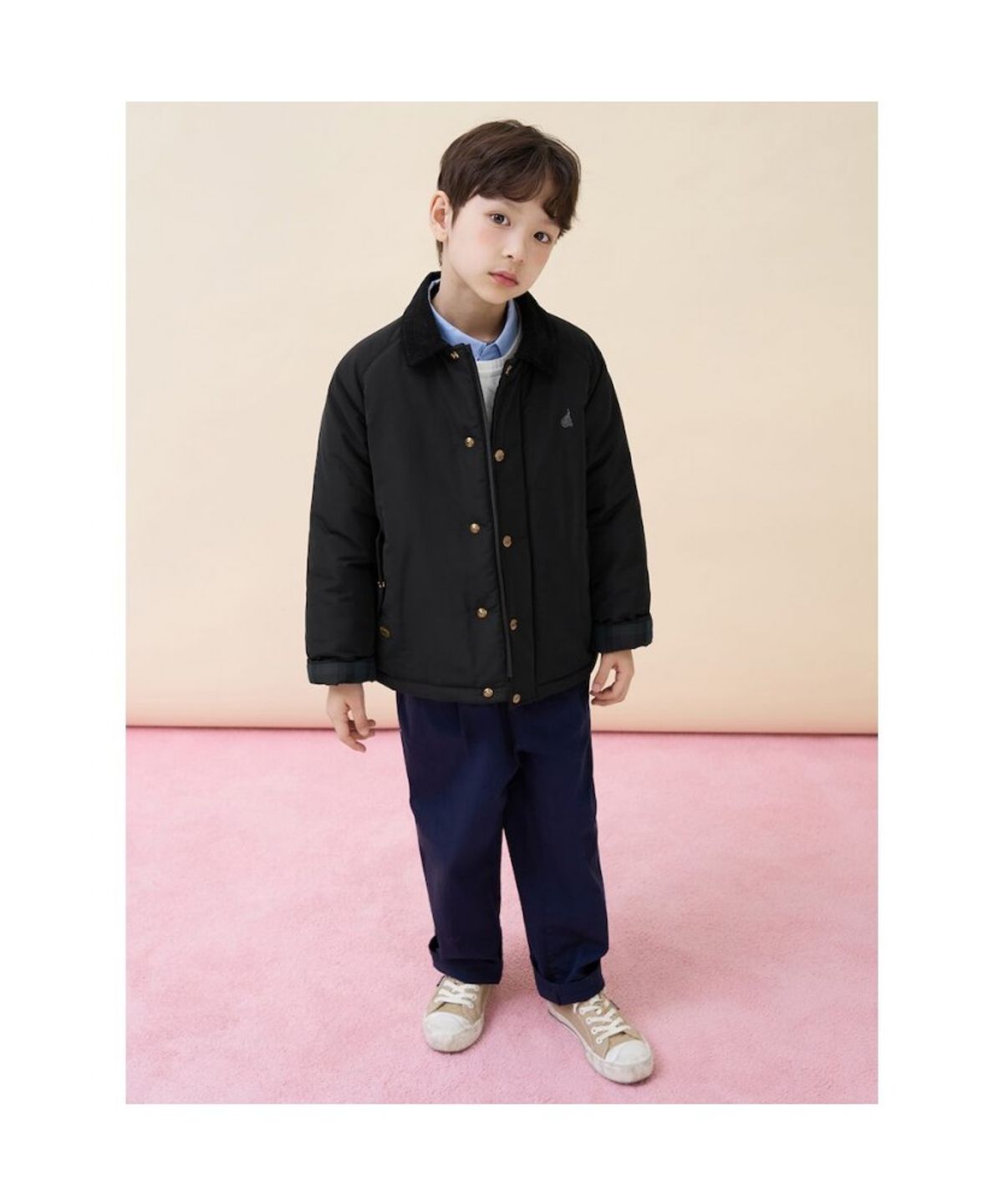 빈폴 키즈(BEANPOLE KIDS) 헌팅 패딩 점퍼  블랙 (BI6138U045)