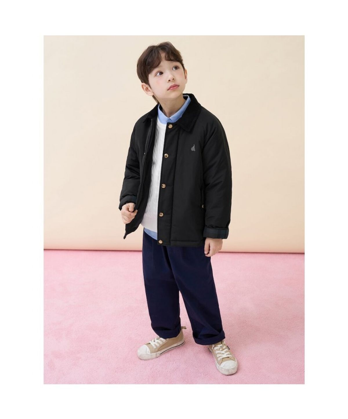 빈폴 키즈(BEANPOLE KIDS) 헌팅 패딩 점퍼  블랙 (BI6138U045)