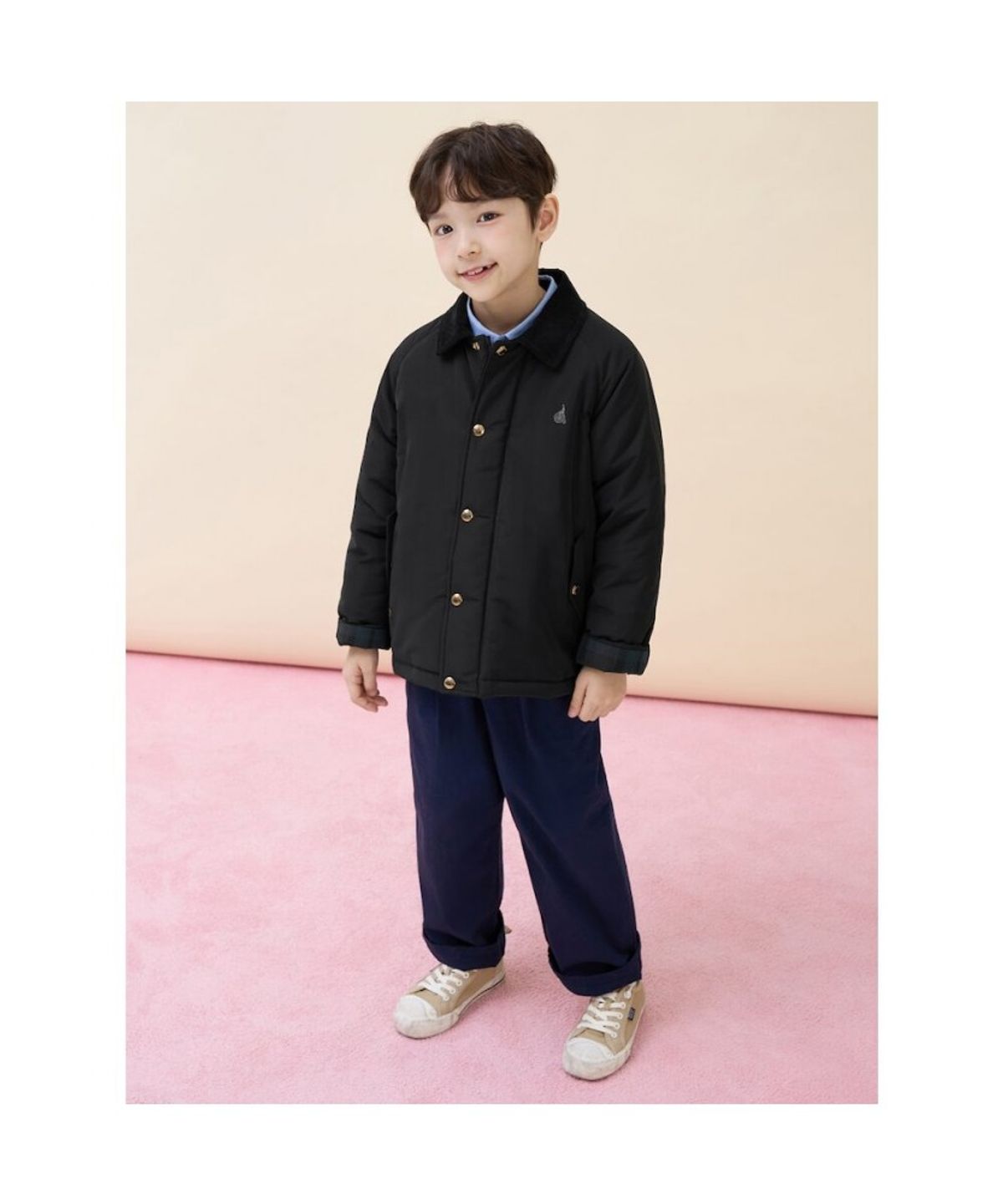 빈폴 키즈(BEANPOLE KIDS) 헌팅 패딩 점퍼  블랙 (BI6138U045)