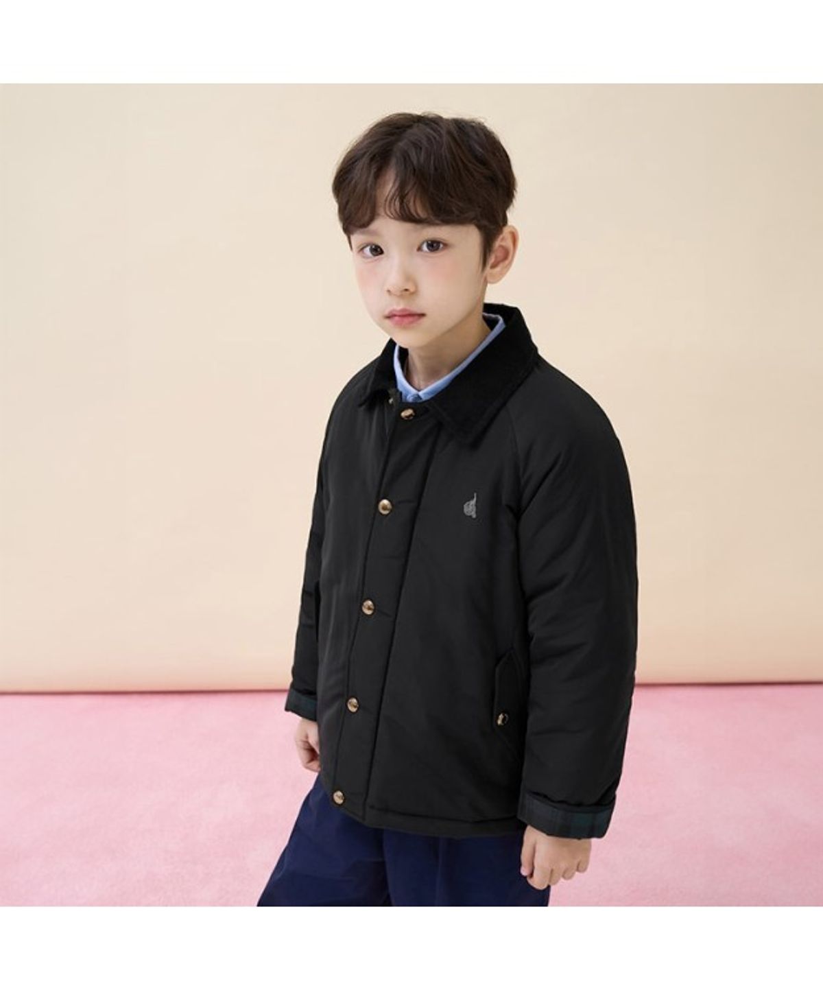 빈폴 키즈(BEANPOLE KIDS) 헌팅 패딩 점퍼  블랙 (BI6138U045)